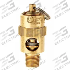 CONRADER Safety Valve: Soft Seat, 1/8 in (M)NPT Inlet (In.), 1/8 in (F)NPT Outlet (In.), Brass (MPN SRV250-18-175 SST). Key specifications — attr291993: Soft Seat; attr291998: Brass; attr292007: Silicone; attr292009: Brass; attr294753: CONRADER.