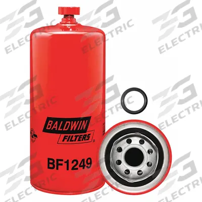 BALDWIN FILTERS Fuel Filter: Spin-On, 3 11/16 in Outside Dia, 1"-14 Thread Size, Cellulose - Spin-On Fuel Filters