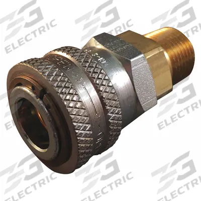 HANSEN Hydraulic Quick Connect Hose Coupling: 1/4 in Coupling Size, Brass - 3000 Series Hydraulic Quick-Connect Coupling Bodies