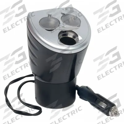 ROADPRO Power Adapter: Power Splitter, 3 Connections, 22 in Cord Lg, Black - 12V Auxiliary Splitters & Power Extenders