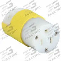 HUBBELL Straight Blade Connector: 5-15R, 125V AC, 15 A, 2 Pole, 3 Wire, Yellow (MPN HBL52CM69C)