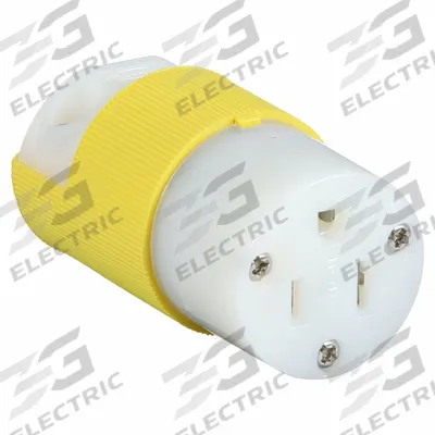 HUBBELL Straight Blade Connector: 5-15R, 125V AC, 15 A, 2 Pole, 3 Wire, Yellow (MPN HBL52CM69C) - General Purpose Connectors