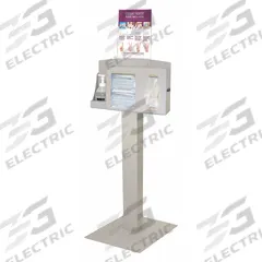 BOWMAN DISPENSERS Respiratory Hygiene Station: 18 in Overall Wd, 18 in Overall Dp, 3 Compartments (MPN BD101-0012). Key specifications — Material: Plastic; Color: Brown; Brand: BOWMAN DISPENSERS; Product Type: Respiratory Hygiene Station; Compatible Dispensing Product: Face Masks.