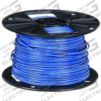 SOUTHWIRE Building Wire: Copper, 16 AWG, 1 Conductors, Stranded, Blue, 500 ft Lg - Copper TFN/TFFN Building Wires