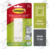 COMMAND Narrow Picture Hanging Strip: 0.5 in Overall Wd, 3.65 in Overall Lg, White, Self-Mating (MPN 17207-ES). Key specifications — Brand: COMMAND; Material: Foam.