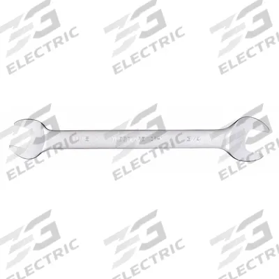 WESTWARD Open End Wrench: Alloy Steel, Satin, 3/4 in_11/16 in Head Size, 9 in Overall Lg - SAE, Double End, Open End Wrenches