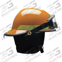 BULLARD Fire Helmet: Orange, Fiberglass, Modern Rear Brim, Chin Strap, 6-Point Sure-Lock(R) Ratchet (MPN FXSORGIZ2). Key specifications — Color: Orange; Chin Strap: Yes; Brand: BULLARD; Shell Material: Fiberglass; Style: Modern Rear Brim; Suspension: 6-Point Sure-Lock(R) Ratchet.