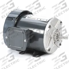 LEESON General Purpose Motor: Rigid Base Mount, Totally Enclosed Fan Cooled, 1/3 hp, 208-230/460V AC (MPN 5K33FN30). Key specifications — Brand: LEESON; Nameplate Voltage @ 60 Hz: 208-230/460V AC; Full Load Current @ 60 Hz: 1.5-1.8/0.90 A; Nameplate RPM @ 60 Hz: 3,450 RPM; Motor Enclosure: TEFC.