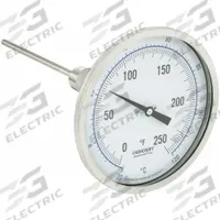 ASHCROFT Dial Thermometer: 0°F to 250°F /-20°C to 120°C, ±1% Accuracy, 6 in Stem Lg, 5 in Dial Dia (MPN 50EI60E). Key specifications — Accuracy: ±1 %; Brand: ASHCROFT.