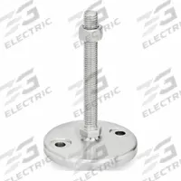 JW WINCO Male-End Leveling Mount: Swiveling Stud, 3/8"-16 Thread Size, 3.15 in, 6,295 lbf Capacity (MPN 23-80-3/8X16-100-D1-SK). Key specifications — Base Shape: Round; Load Capacity: 6,295 lbf; Thrust Pad Material: Buna-N; Mounting Holes: Mounting Holes Included; Includes: Rubber Pad; Hex Size: 11/16 in.