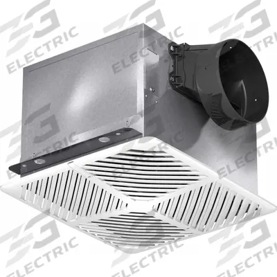 Dayton Bath Exhaust Fan: Ceiling, 119 cfm Max, 3 sones, 1 Speed - Standard Bathroom Exhaust Fans
