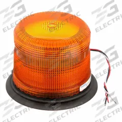 ECCO Strobe Light: Strobe, Amber, 4 13/16 in Overall Ht, Halogen, 12-48V DC (MPN 6550A). Key specifications — Operating Voltage: 12-48V DC; Number of Flash Patterns: 80 FPMx8; Includes: Gasket; Electrical Connection: Blunt Cut Wires; Mount Type: Bolt; Brand: ECCO; Shape: Round; Lighting SAE Class Rating: SAE Class 2.