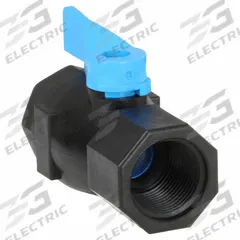 APPROVED VENDOR Manual Two-Way Ball Valve: 3/4 in, PVC, Straight, FNPT x FNPT, Full Port Ball Port (MPN FP 074-12F12F-F,BLUE HDL). Key specifications — Brand: APPROVED VENDOR; Handle: Lever.