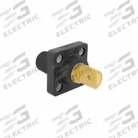 Single Pole Receptacle: Brown, Straight Taper Nose Mating, Half Round with Tapped Hole Termination (MPN 16R20-UH). Key specifications — Series: 16; Receptacle Gender: Female; Brand: LEVITON.