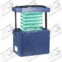 Cryogenic Storage Box: 11 3/8 in Overall Lg, 9 3/4 in Overall Wd, 6 3/4 in Overall Ht, 10 L Capacity (MPN 0372643). Key specifications — Material: Polypropylene; Includes: (2) 22°C End Caps; Product Type: Transport Box; Brand: COLE-PARMER.