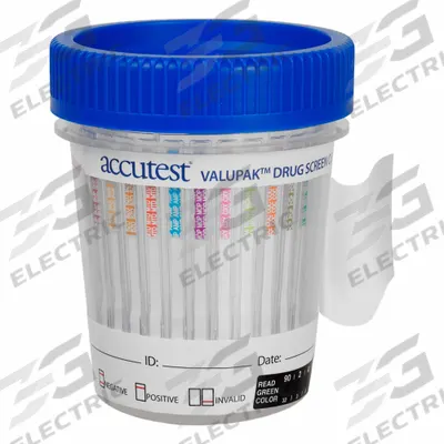 ACCUTEST Urine Drug Test Kit: 25 Tests, No Reagants Required, Adulterations Detected - Drug Testing Kits