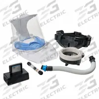 PAPR System Kit: Full Hood, Belt-Mount, Universal (MPN EVASTLN2KDB). Key specifications — Headgear Type: Full Hood; Size: Universal; Includes: EVASMC1 Charger; Blower Mount: Belt-Mount.