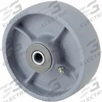 APPROVED VENDOR Caster Wheel: 4 in Wheel Dia., 1 3/4 in Wheel Wd, Iron, 700 lb Load Rating, Roller (MPN 5VF26). Key specifications — Includes Spanner Bushing: Included; Wheel/Tread Material: Iron; Wheel/Tread Color: Gray; Brand: APPROVED VENDOR.