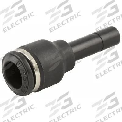AIGNEP Push To Connect Fitting: 10 mm OD x 12 mm OD Size, Push-to-Connect x Tube Stem - Nylon & Nickel-Plated Brass Tube Fittings
