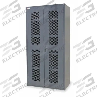 DURHAM MFG Storage Cabinet: 36 in x 18 in x 84 in, 4 Adj Shelves, Swing Handle & Keyed - Industrial Ventilated Shelf Cabinets