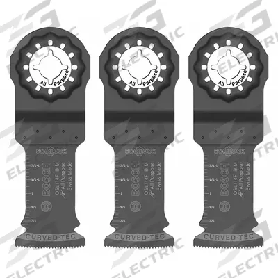 BOSCH Oscillating Tool Blade: 1 1/4 in Blade Wd, 1 1/4 in Overall Lg, Plunge Cutting - Starlock Mounted Blades