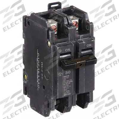 GE Miniature Circuit Breaker: THQC, 30 A, 120/240V AC, Single Phase, 10kA at 120/240V AC - THQC & THHQC Series, Unit-Mount GE Miniature Circuit Breakers
