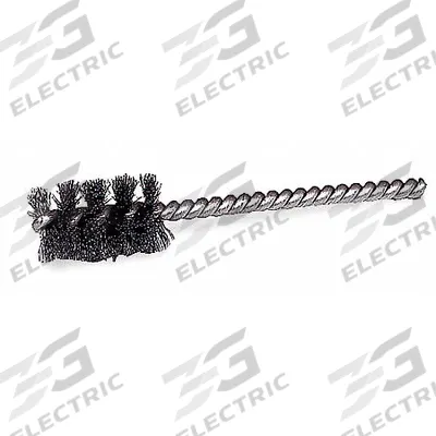 WEILER Round Tube Brush: Single Stem, Stainless Steel, 1/2 in Dia - Blind Hole-Cleaning Brushes for Stainless Steel