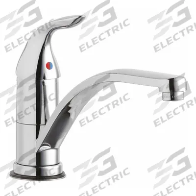 CHICAGO FAUCETS Low Arc Kitchen Faucet: 430, Brass, Single-Post, Deck, 1 Mounting Holes - Single-Post Kitchen Faucets