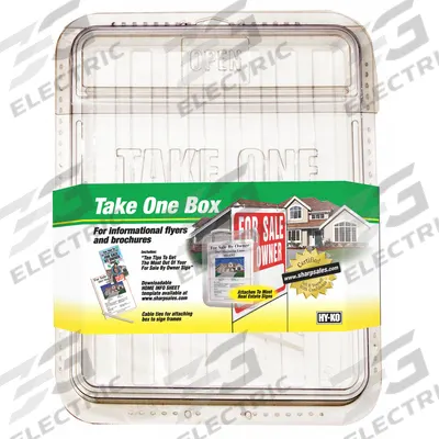 HY-KO PRODUCTS Brochure Holder: 1 Compartments, Gray, Plastic, 15 in Overall Ht - Literature Boxes