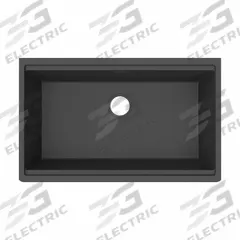 ELKAY Sink: 32 1/2 in Overall Lg, 19 3/8 in Overall Wd, 9 1/8 in Bowl Dp, 30 3/4 in Bowl Lg, 1 Bowls (MPN ELGRU13322WOMB0). Key specifications — Brand: ELKAY; Faucet Handle Type: None; Color Family: Black.