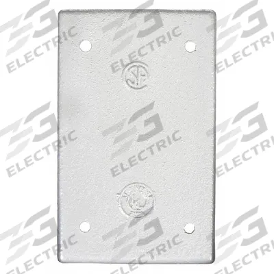HUBBELL KILLARK Weatherproof Cover: Iron, FCL-GF/FST/FZ, Blank Cover, 1 Gangs, 3 in Overall Ht - Iron Weatherproof Electrical Box Covers