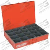 Compartment Drawer: 18 3/8 in x 12 1/2 in x 3 1/8 in, 3 1/16 in x 3 7/16 in x 2 15/16 in, 0 Dividers (MPN 111-17-S1158). Key specifications — Color: Red; Compartment HxWxD: 3 in x 3-7/16 in x 2-15/16 in; Number of Compartments: 20; Removable Dividers: No; Compatible Manufacturer Model Number: 303-95-D952; Brand: DURHAM MFG.