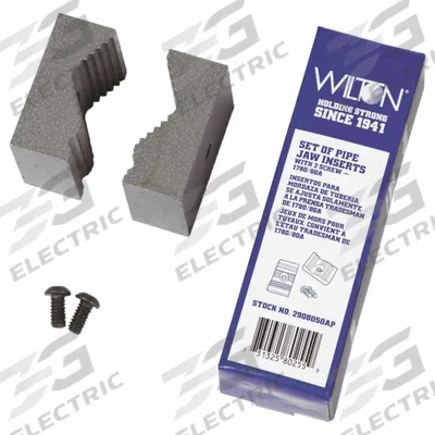 WILTON Pipe Jaws: Steel, For 2 1/4 in Vise Jaw Wd - Screw-In Pipe Jaws