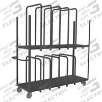 DURHAM MFG Panel Truck: 1,400 lb, Gray, 78 1/2 in L x 27 1/2 in W x 70 in H Deck, 7 5/8 in Deck Ht (MPN APT10V-2472-2-5PU-95). Key specifications — attr1343483: Gray; attr1343469: (2) Rigid; attr1343506: DURHAM MFG.