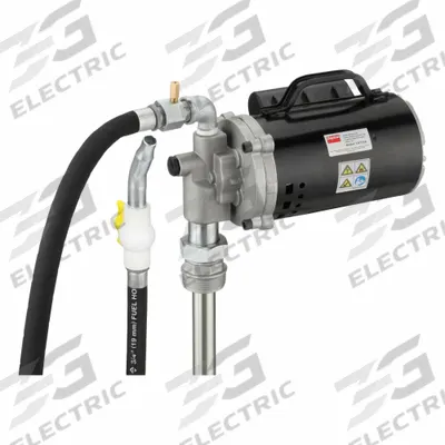 Dayton Electric Drum Pump: Pump with Hose & Nozzle, 1/2 hp HP, 115 V AC, 4 gpm - Gear Drum Pumps