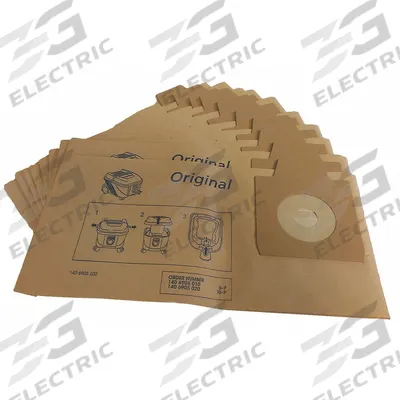 NILFISK Vacuum Bag: Nilfisk, UZ934, Dry, Paper, 2-Ply, Std - Canister Vacuum Bags