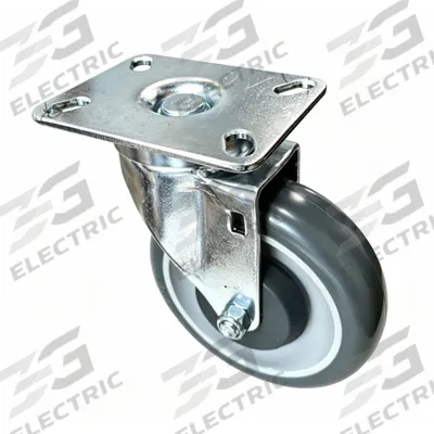 Dayton Caster: 5 7/8 in Overall Lg, 3 1/8 in Overall Wd, Steel, 6 1/8 in Overall Ht - Replacement Casters for Platform Trucks