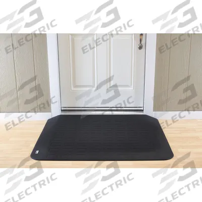 EZ EDGE Door Ramp: 46 in Lg, ADA Compliant, Black - Rubber Ramps
