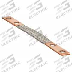BURNDY Grounding Braid with Ferrule: 190 A Indoor/225 A Outdoor, NEMA Tongue, 18 in Overall Lg (MPN BD18N). Key specifications — Approximate Amperage Rating: 190 A Indoor; Material: Tinned Copper Braid; Tongue Style: NEMA; Brand: BURNDY.