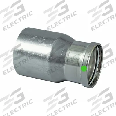 VIEGA PROPRESS Crimp Fitting: 2 1/2 in CTS x 2 in CTS Size, Straight, FTG x Press-fit - Potable Water Stainless Steel Press Tube Fittings