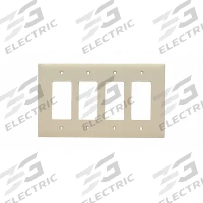 LEGRAND Wall Plate: Decorator-Rocker, 4 Gang, Brown - General Purpose Wall Plates