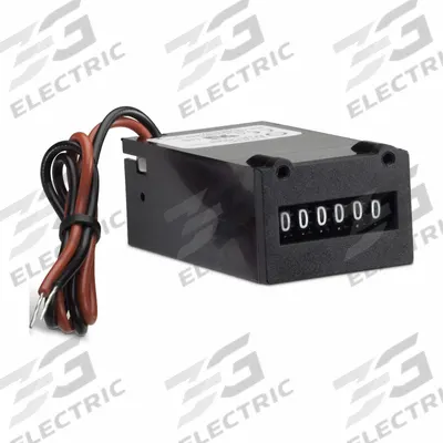 TRUMETER Electromechanical Counter: Rear Panel Mounting, 2 1/4 in x 1 1/2 in - Electromechanical Counters