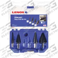 LENOX Step Drill Bit Set: 4 Pc, 1/8" to 1-3/8", Black Oxide HSS (MPN 30929-VB30929). Key specifications — attr1239053: Impact Rated.