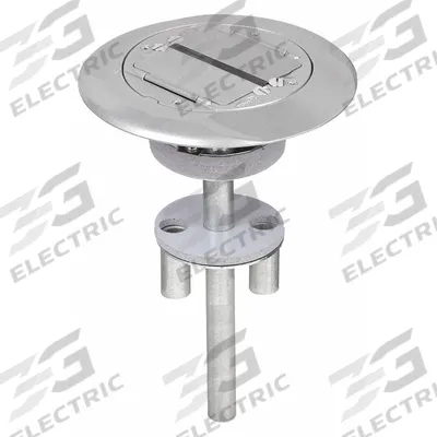 HUBBELL WIRING DEVICE-KELLEMS Fire Rated Poke Through: Round, (3) 3/4 in For Conduit Sizes - Fire-Rated Poke-Through Steel Floor Boxes