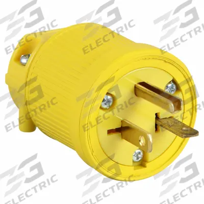 APPROVED VENDOR Straight Blade Plug: 6-20P, 250V AC, 20 A, 2 Pole, 3 Blade, Yellow (MPN P620DF) - General Purpose Plugs
