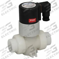 HAYWARD Solenoid Valve: 2-Way, Normally Closed, 3/4 in Pipe Size, 120V AC, Inline Single, PVDF Body (MPN SV50075TV). Key specifications — Pipe Size: 3/4 in; Voltage: 120V AC; Brand: HAYWARD; Coil Enclosure: Without Junction Box.