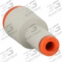 SMC Push-Fit Fitting: 1/8 in OD x 1/4 in OD Size, Push-to-Connect x Push-to-Connect, Brass, Brass (MPN KQ2H01-07A). Key specifications — Brand: SMC.
