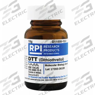 RPI DTT (DL-Dithiothreitol) (Clelands Reagents): 10 g Volume, BSE/TSE Free - Protease Inhibitors