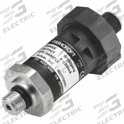 ASHCROFT Pressure Transmitter: -15 psi to 30 psi, 4 to 20mA DC, 4-Pin M12 Connector - Pressure Transmitters with 4-Pin M12 Connector