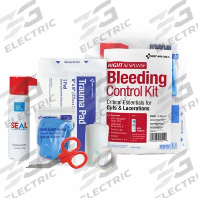 FIRST AID ONLY Bleeding Control Kit: Plastic Bag, 9 Components - Bleeding Control Kits
